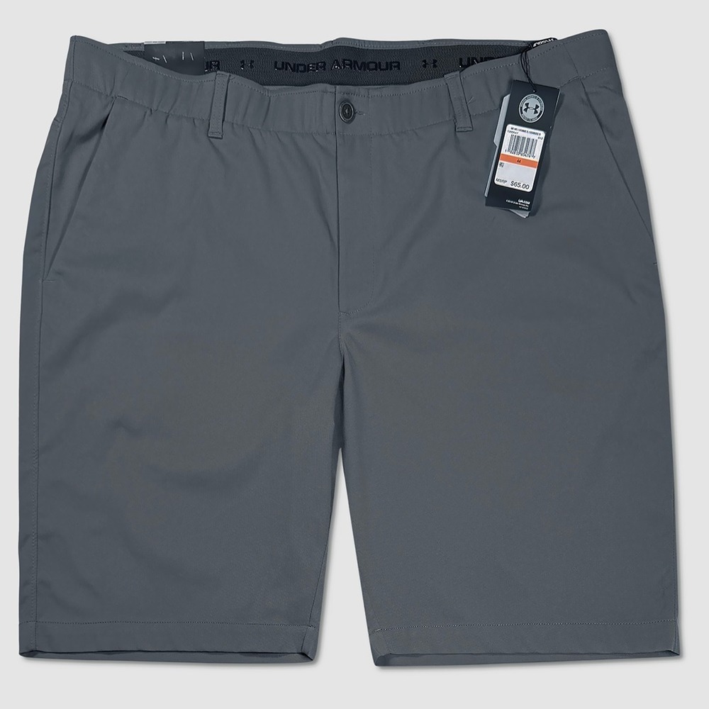 Under Armour HeatGear Showdown Golf Shorts - NWT Mens 44  Grey- #49199-H8